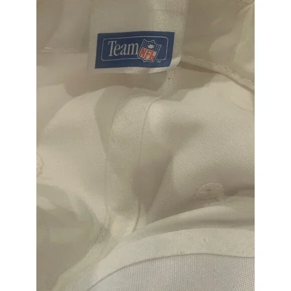 Vintage 1990's New England Patriots The Game Split Bar White Snapback Hat - Picture 6 of 7